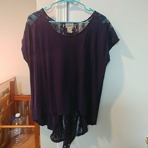 Navy Blue Lace Shirt